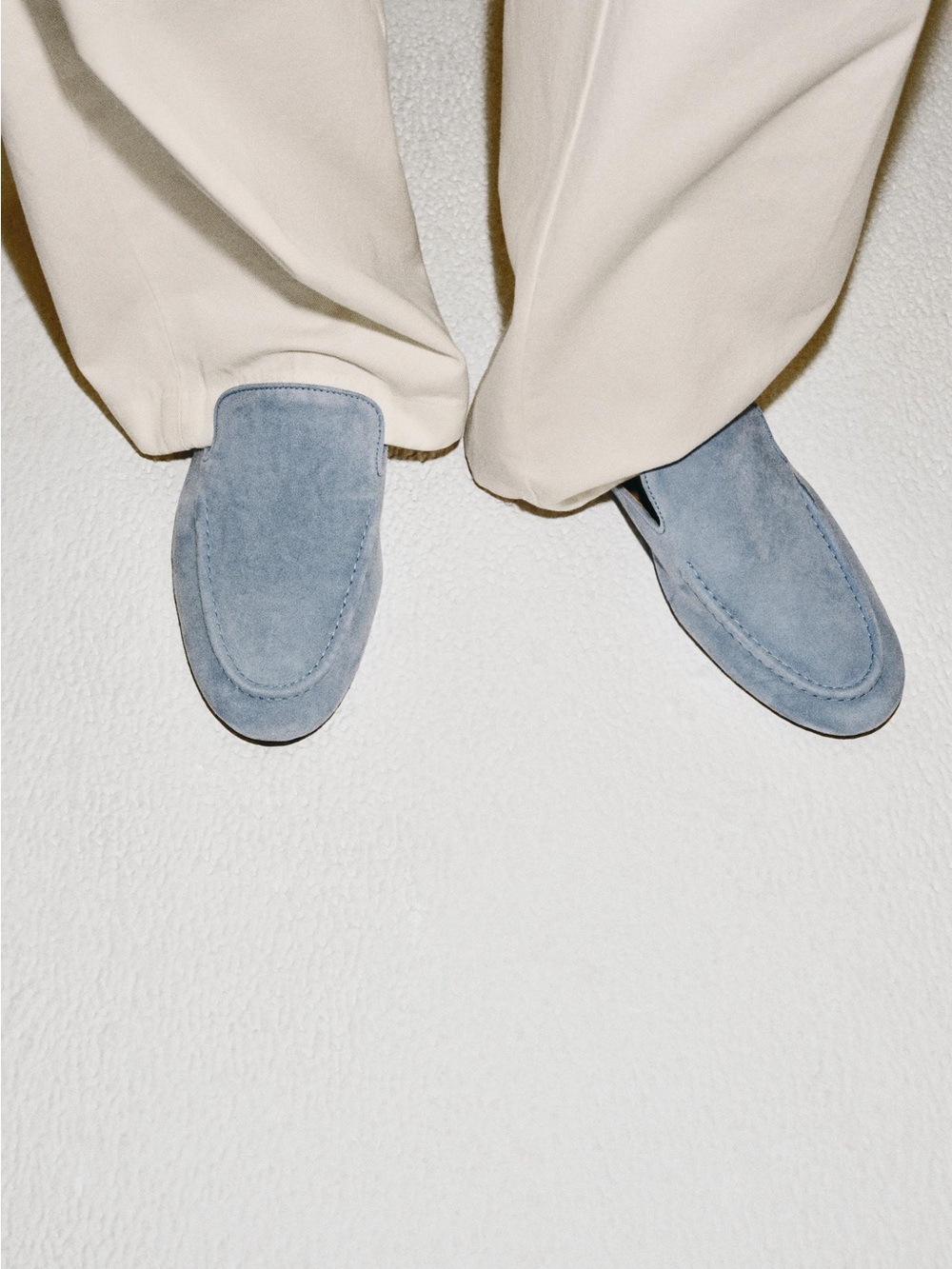 Zara SUEDE MULE LOAFERS